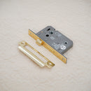 Spira Brass - 2.5" CE 3 Lever Bathroom Lock FD60 - Electro Brass - LAL1422EB - Choice Handles
