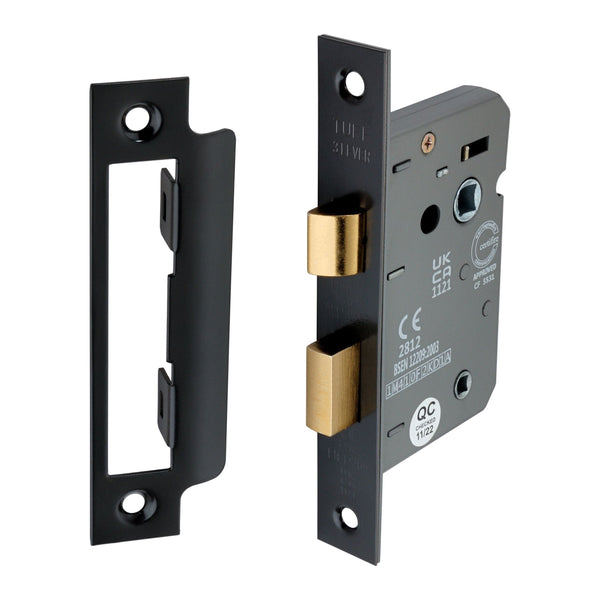 Spira Brass - 2.5" CE 3 Lever Bathroom Lock FD60 - Gunmetal Grey - LAL1422GG - Choice Handles