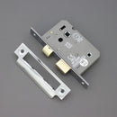 Spira Brass - 2.5" CE 3 Lever Bathroom Lock FD60 - Polished Chrome - LAL1422PC - Choice Handles