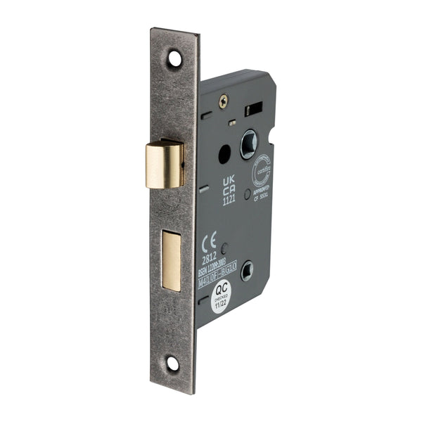 Spira Brass - 2.5" CE 3 Lever Bathroom Lock FD60 - Pewter - LAL1422PEW - Choice Handles