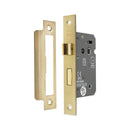Spira Brass - 3" CE 3 Lever Bathroom Lock FD60 - Satin Brass - LAL1423SB - Choice Handles