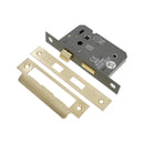 Spira Brass - 3" CE 3 Lever Bathroom Lock FD60 - Satin Brass - LAL1423SB - Choice Handles