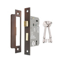 Spira Brass - 2.5" CE 3 Lever Mortice Sash Lock FD60 - Aged Bronze - LAL1450ABZ - Choice Handles