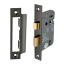 Spira Brass - 3" CE 3 Lever Mortice Sash Lock FD60  - Black Nickel - LAL1451BN - Choice Handles