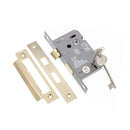 Spira Brass - 2.5" CE 3 Lever Mortice Sash Lock FD60 - Electro Brass - LAL1450EB - Choice Handles