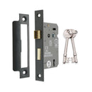 Spira Brass - 2.5" CE 3 Lever Mortice Sash Lock FD60 - Gunmetal Grey - LAL1450GG - Choice Handles