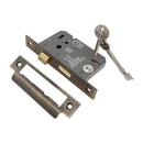 Spira Brass - 3" CE 3 Lever Mortice Sash Lock FD60  - Antique Brass - LAL1451ANT - Choice Handles