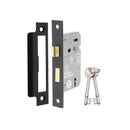 Spira Brass - 3" CE 3 Lever Mortice Sash Lock FD60  - Matt Black - LAL1451BLK - Choice Handles