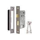 Spira Brass - 3" CE 3 Lever Mortice Sash Lock FD60  - Black Nickel - LAL1451BN - Choice Handles