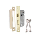 Spira Brass - 3" CE 3 Lever Mortice Sash Lock FD60  - Electro Brass - LAL1451EB - Choice Handles