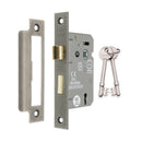 Spira Brass - 3" CE 3 Lever Mortice Sash Lock FD60  - Pewter - LAL1451PEW - Choice Handles