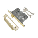 Spira Brass - 3" CE 3 Lever Mortice Sash Lock FD60  - Satin Brass - LAL1451SB - Choice Handles