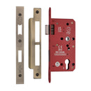 CE EuroProfile Lock Single Through (72mm Centre) Antique Brass Finish - LAL1631-AT - Choice Handles