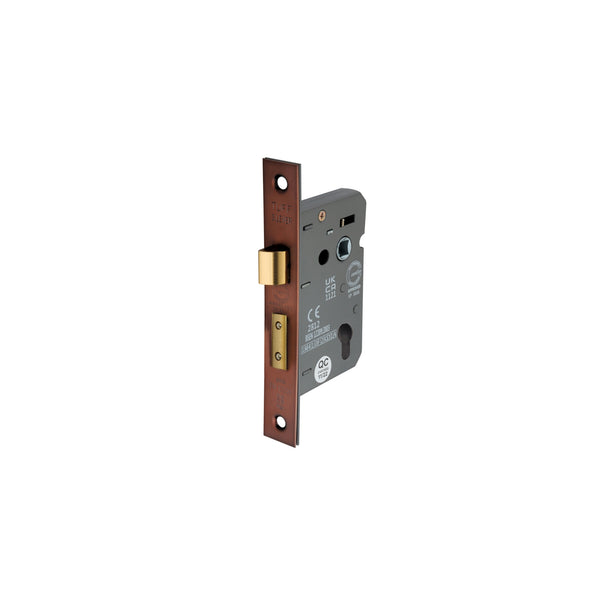 Spira Brass - 3" CE Euro Profile Mortice Sash Lock - Aged Bronze - LAL5010ABZ