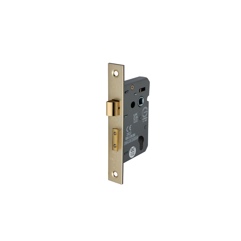 Spira Brass - 3" CE Euro Profile Mortice Sash Lock  Satin Brass - LAL5010SB