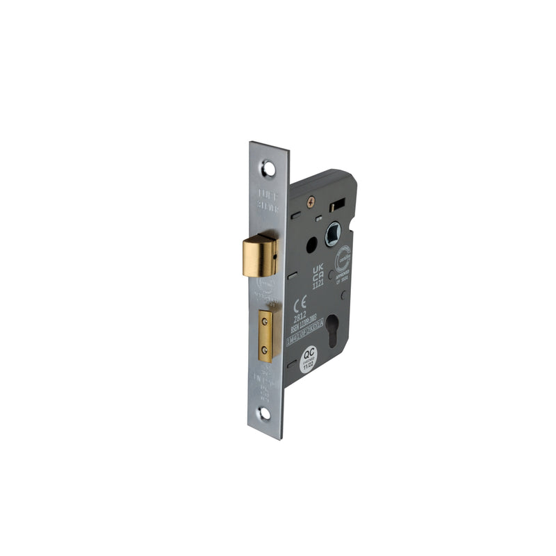 Spira Brass - 2.5" CE Euro Profile Mortice Sash Lock - Satin Chrome - LAL5009SC