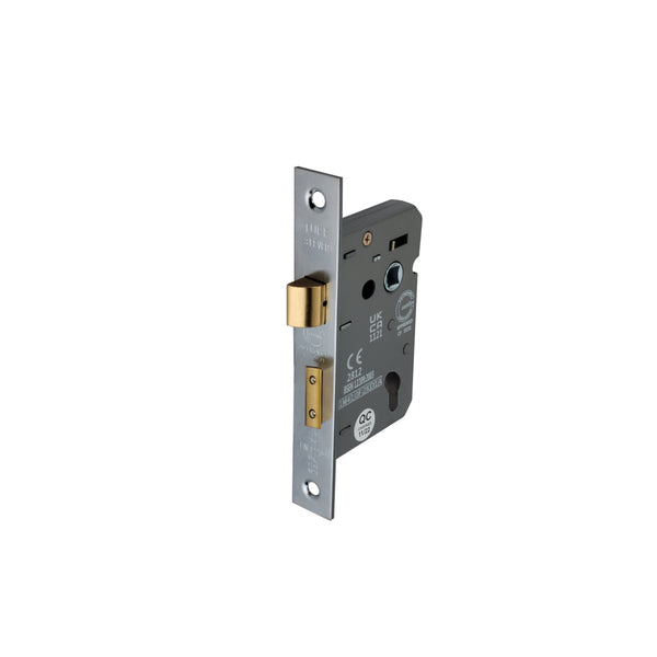 Spira Brass - 3" CE Euro Profile Mortice Sash Lock - Satin Chrome - LAL5010SC