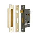 Spira Brass - 3" CE Euro Profile Mortice Sash Lock  - Electro Brass - LAL5010EB - Choice Handles