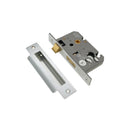 Spira Brass - 3" CE Euro Profile Mortice Sash Lock - Satin Chrome - LAL5010SC - Choice Handles
