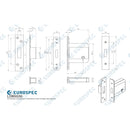 Eurospec - Easi T 5 Lever BS Deadlock 76mm - Satin Stainless Steel - LDB5530SSS - Choice Handles