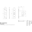 Eurospec - Easi-T 3 Lever Deadlock 64mm - Satin Stainless Steel - LDS5325SSS - Choice Handles