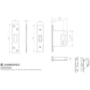 Eurospec - Easi-T 5 Lever Deadlock 64mm - Satin Stainless Steel - LDS5525SSS - Choice Handles