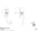 Carlisle Brass - Espagnolette Fastener/Right Hand - Black Antique - LF34RH - Choice Handles