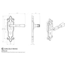Carlisle Brass - Barley Twist Lever on Gothic Lock Backplate - Black Antique - LF5113 - Choice Handles