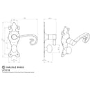Carlisle Brass - Curly Tail Lever on WC Backplate - Black Antique - LF5118 - Choice Handles
