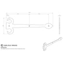 Carlisle Brass - Sword Hinge Front 305mm  X 137mm - Black Antique - LF5121 - Choice Handles