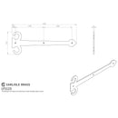 Carlisle Brass - Sword Hinge Fronts 458mm x 155mm - Black Antique - LF5123 - Choice Handles