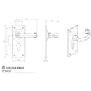 Carlisle Brass - Traditional Lever on Euro Lock Backplate - Black Antique - LF5501Y - Choice Handles