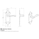 Carlisle Brass - Fleur de lys' Lever on Latch Backplate - Black Antique - LF5505 - Choice Handles