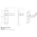 Carlisle Brass - Slimline V Lever on Euro Lock Backplate  - Black Antique - LF5507Y - Choice Handles