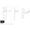Carlisle Brass - Slimline V Lever on Lock Backplate - Black Antique - LF5507 - Choice Handles
