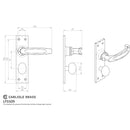 Carlisle Brass - Slimline V Lever on Bathroom Backplate  - Black Antique - LF5509 - Choice Handles