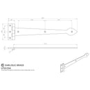 Carlisle Brass - Tee Hinge 380mm x 102mm - Black Antique - LF5515A - Choice Handles