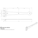 Carlisle Brass - Tee Hinge 430mm x 102mm - Black Antique - LF5515B - Choice Handles