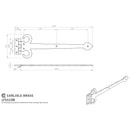 Carlisle Brass - 15 Sword Hinge 381mm - Black Antique - LF5519B - Choice Handles