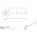 Carlisle Brass - 18 Sword Hinge 457mm - Black Antique - LF5519C - Choice Handles