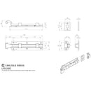 Carlisle Brass - Straight Door Bolt 199mm - Black Antique - LF5530C - Choice Handles