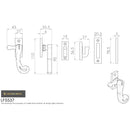 Carlisle Brass - Casement Fastener - Black Antique - LF5537 - Choice Handles