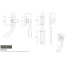 Carlisle Brass - Bulb End Casement Fastener - Black Antique - LF5545 - Choice Handles