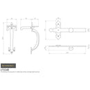 Carlisle Brass - 8 Suffolk Latch - Black Antique - LF5548 - Choice Handles