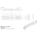 Carlisle Brass - Cranked Door Bolt 214mm - Black Antique - LF5563C - Choice Handles