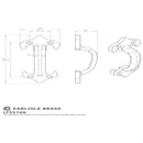 Carlisle Brass - Pull Handle 238mm - Black Antique - LF5574A - Choice Handles