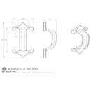 Carlisle Brass - Pull Handle 235 mm - Black Antique - LF5574C - Choice Handles