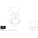 Carlisle Brass - Oval Mortice Knob  - Black Antique - LF5595 - Choice Handles