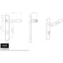 Carlisle Brass - Narrow Plate - Straight Lever Furniture 92mm c/c - Black Antique LF56NP92 - Choice Handles
