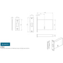 Eurospec - Fire Brigade Lock - LFB2 - Satin Stainless Steel - LFB2SSS - Choice Handles